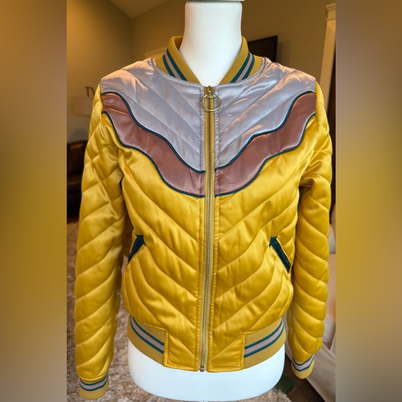Classic Rock Couture SMALL Dolly Western Mustard Bomber Jacket - Picture 13 of 14